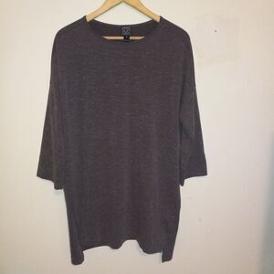 Clara Sun Woo Butter Knit Parachute Hem Tunic Top-Medium-Oversized-Half Sleeve